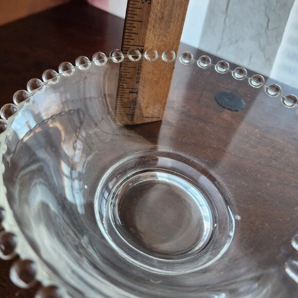 Imperial Glass Candlewick 8oz Bowl & Underplate mayonaise dip condiment serving - Picture 7 of 7